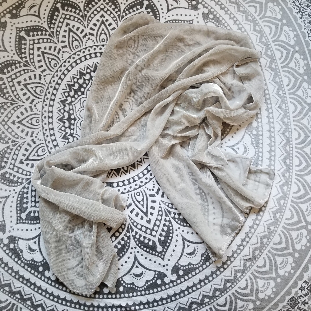 SPARKLE METALLIC SCARF RETRO CUTE Y2K